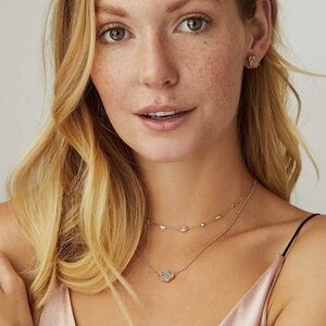 Kendra Scott Tess Necklace in Gold/Gray Drusy